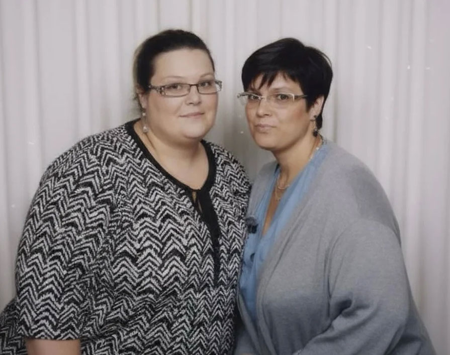 Klára heřmánková před a po redukci váhy